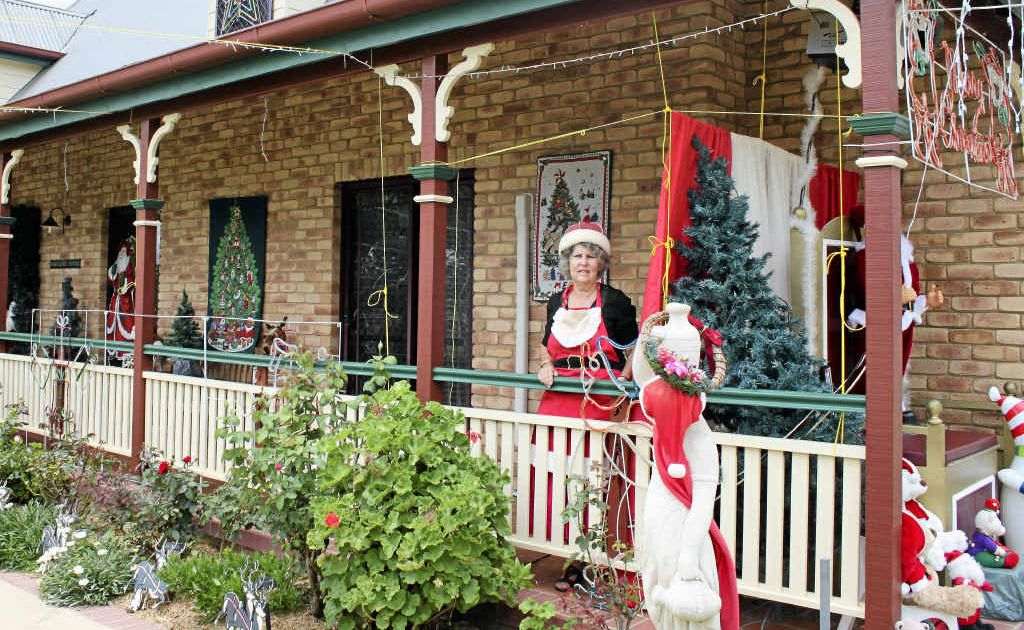 Bonnie Cardile with just one part of her Christmas wonderland. Bonnie Cardile with just one part of her Christmas wonderland.